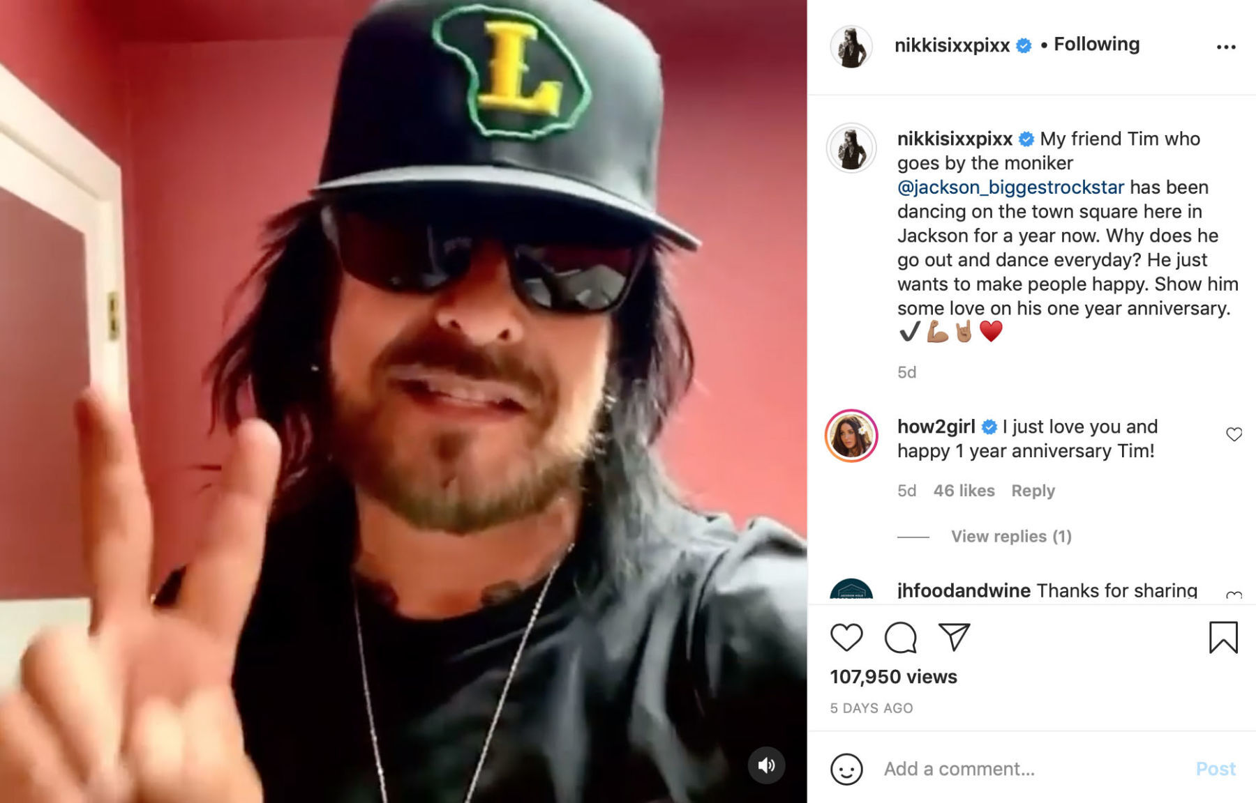 Nikki Sixx congratulates Tim McLaurin